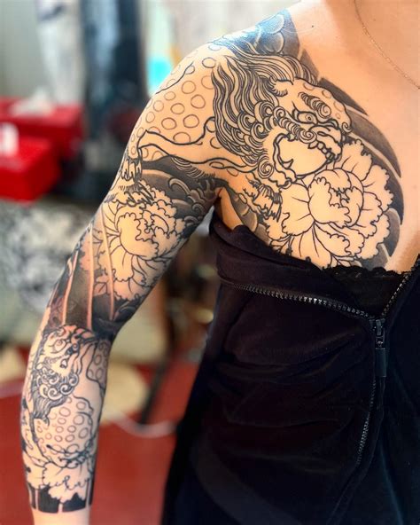 刺青牡丹意味|刺青TATTOO図柄デザイン『唐獅子』『牡丹』の意味